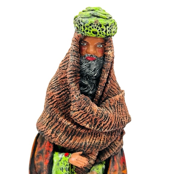 Vintage Nativity Three Wise Men Kings Paper Mache Christmas Holiday Figures Set - Picture 2 of 16